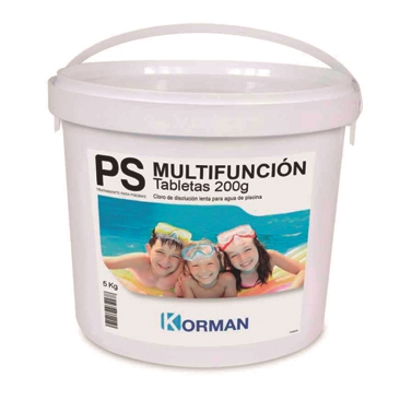 KORMAN KM2605 KORMAN CLOR MULTIFUNCIO PASTILLA 200gr POT 5 Kg